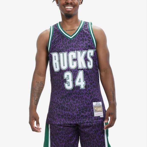 Mitchell & Ness Bucks Ray Allen Wild Life Swingman Jersey 2000-01 - Picture 1 of 6